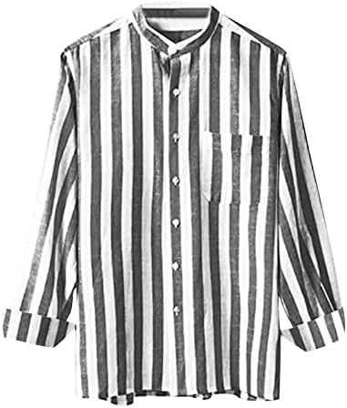 Masculino de verão moda de algodão casual e fivela de linho colorido de coloração de camiseta de camisa de camiseta camisetas
