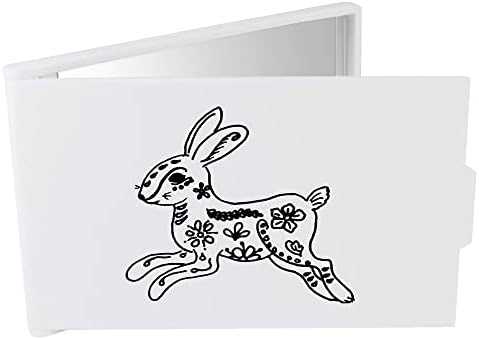 Azeeda 'Decorado Floral Rabbit' Compact / Travel / Pocket Makeup Mirror