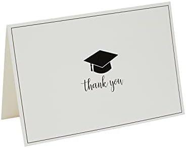 Graduação obrigado cartões com envelopes brancos