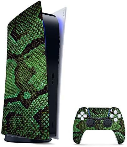 Mighty Skins Fibra de carbono Compatível com a pele com pacote de edição digital PS5 / PlayStation 5 - Camo Digital | Acabamento