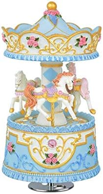 N/A Girl's Music Box for Party Birthday Gift, Caixas de música de carrossel de 3 cavalos, design de carrossel, melodia elegante