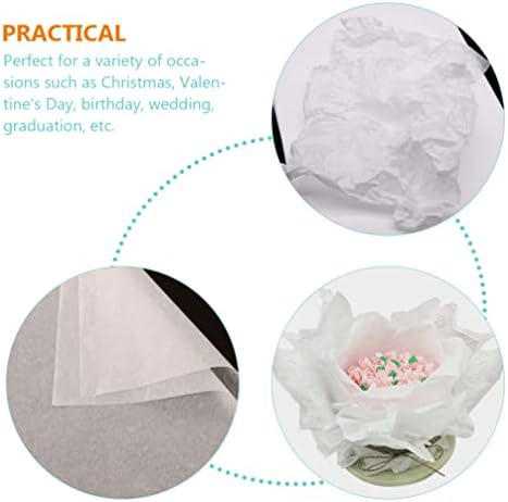 Sewroro Rice Papel Paper Papel branco Papel de lençóis 200 folhas papel de lençóis para embalagem de embalagens de embalagens