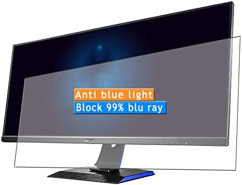 VAXSON 2-PACK Anti-Blue Light Screen Protector, compatível com Iodata gigacrysta lcd-gcwq341 / lcd-gcwq341xdb [34 TPU Film Protectors Sticker [vidro não temperado]