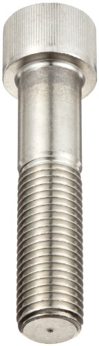 18-8 parafuso de tampa de soquete de aço inoxidável, acabamento simples, acionamento hexadecimal interno, atende ASME B18.3/ASTM F837, 2 comprimento, totalmente rosqueado, 1 -8 Unc Threads, importados