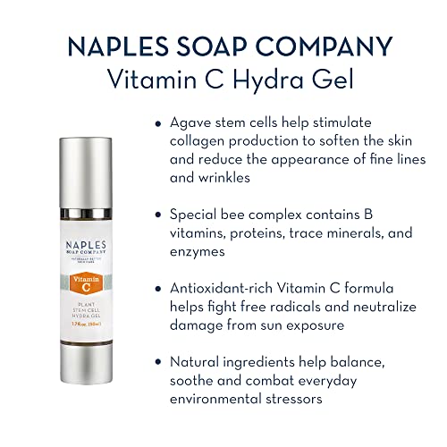 Naples Soap Company Vitamin C Radiant Skin Face Care Kit-Inclui lavagem de rosto, soro facial, hidratante em gel-Skincare naturalmente