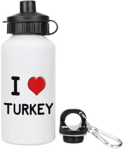 Azeeda 400ml 'I Love Turkey' Kids Reutilable Water / Drinks Bottle