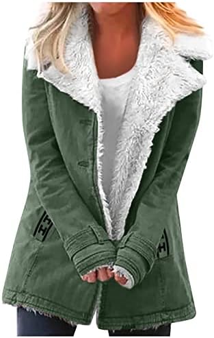 Jaqueta lã de lã Button Down Down Warm WhiM Winter Cotton Jackets Outwear com bolsos