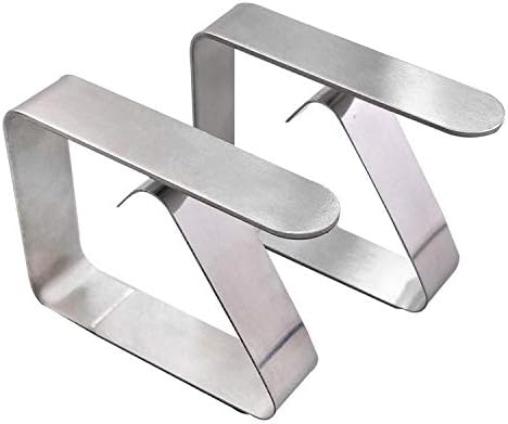 ALIotech 4pcs aço inoxidável prata espessada espessada de pano forte tonelada de mesa de mesa de toca de tampa de tampa