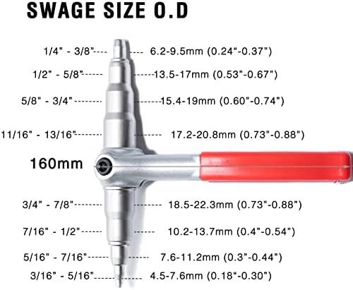 Kozyvacu Copper Pipe Fliting Tool/Tube Expander para a linha de ar condicionado HVAC ou reparo da linha de geladeira,