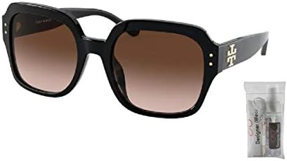 Tory Burch Ty7143U Óculos de sol quadrados para mulheres + pacote com designer Iwear Eyewear Care Kit