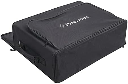 Soad Town Portable 3U Rack Bag, estojo de rack macio com profundidade de 14 , estrutura de compensado, alça de ombro,