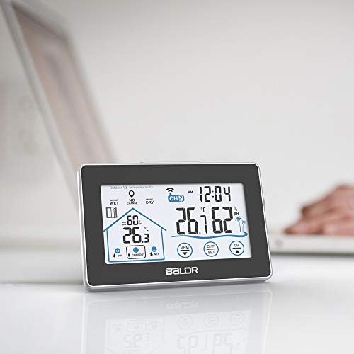 Irdfwh Digital LCD Termômetro Hygrômetro Relógio Temperatura Medidor