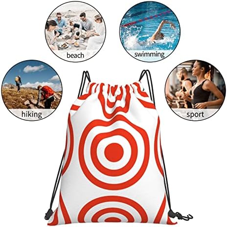 AseeLo Design Target Gym Backpack Backpack Smag para homens e mulheres, Sport Gym Sack Travel Daypack