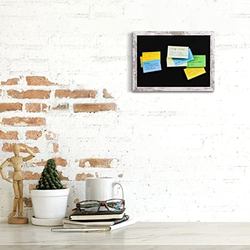 Aitakatta Black Felt Cork Board Bulletin Board, placas de cortiça para paredes com moldura de madeira, placa de visão de pinos para cozinha de escritório e escola com alfinetes, parafusos, âncoras, 14,2x10,2 polegadas, 1pc