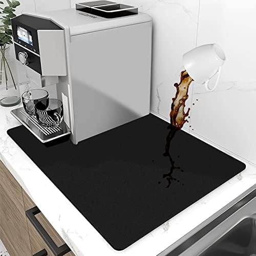 Tapa de café para a prova de derramamento, 24 x 16 polegadas de ocultação abosrbent Mat | Acessórios para cafeterias com borracha sem deslizamento sob as máquinas de cofee