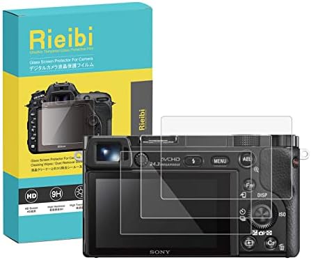 Protetor de tela Rieibi para a Sony Alpha A6500 A6400 A6300 A6100 A5100 Câmera digital, 0,33mm 9h Dadoção Temperada Filme de