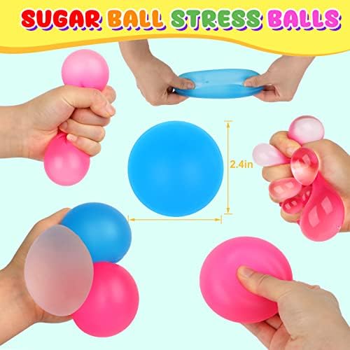 Conjunto de 3 bola de açúcar apertado, Ramxcion 2,4 Bolas de açúcar Bola de estresse macia Bola sensorial de estresse de estresse/gel