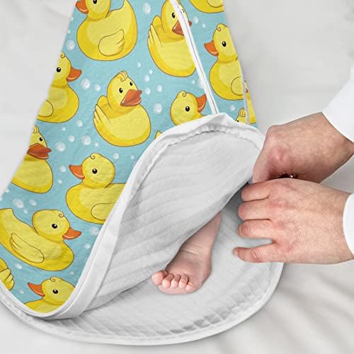 Vvfelixl Sack Sack para bebês recém -nascidos - Ducks Yellow Baby vestível cobertor - saco de dormir de transição para