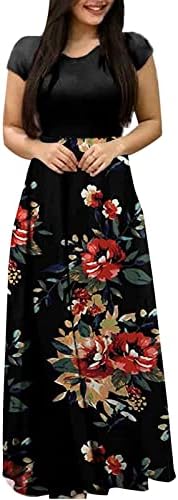 Vestidos de cotecram para mulheres 2023 verão plus size estampa floral boho maxi vestido de vestido