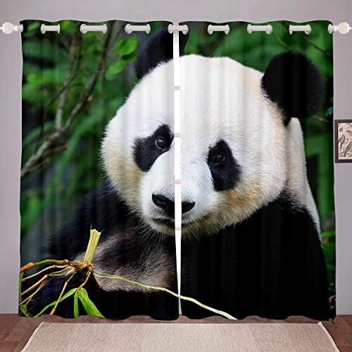 EROSEBRIDAL CRIANÇAS CORTINAS PANDA PANELOS DE CORTA DE CORTA DE ANIMAIS ALENTES, cortinas de janela de folhas de bambu