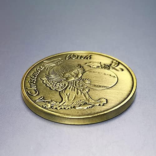Angel Baby Christmas Bronze Distintivo Comemorativo Cristó Children's Toy Coin Pequeno Play Deliver