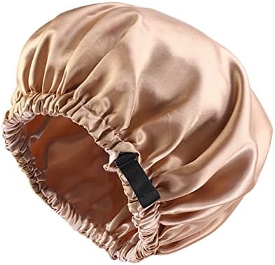 Chapéus de balde fofos para capuz de cetim de inverno Tamanho ajustável da cabeça Sono Sleep Silk Capuz para homens Doubres