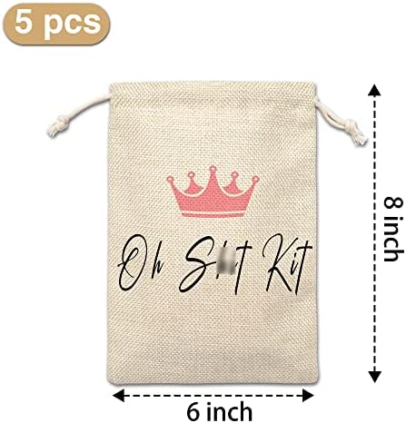 Sacos de Kit de Recuperação de Recuperação de Odiea, kit de ressaca de desanimação de despedida de coroa rosa para chuveiro
