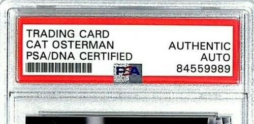 2012 Panini Cat Osterman Olympics Softball Card 72 PSA/DNA SLABBADO - Cartões de faculdade autografados