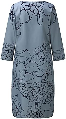 vestido de camiseta iqka feminino vestido de manga curta V vestidos de camisa gráfica de pescoço vestidos casuais de joelho