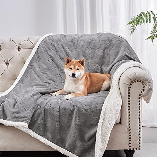 Cobertores de cachorro Qeils para cães grandes - cobertor de gato impermeável lavável - cobertor de cachorro sherpa lã, protetor