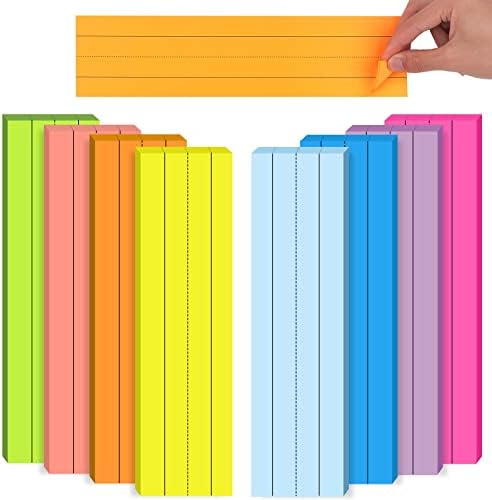 280 folhas tiras de frases, 8 cores 30,5x7,5 cm de aprendizado tiras de aprendizado de várias coloridas