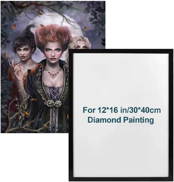 pchmcu 1 pacote 12 x 16 moldura de imagem, quadros de imagem de pintura de diamante para 30x40cm, moldura de arte