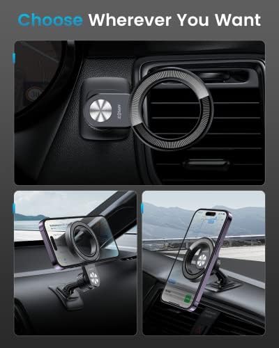 Apps2Car 2 Pacote de telefone Magnético para carro, suporte para celular Montar superfícies curvas de ajuste, montagem