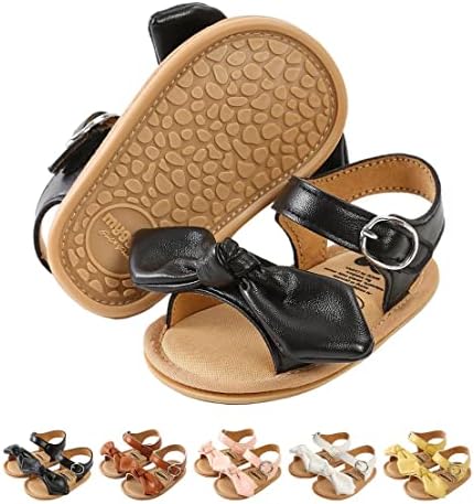 Kehen Baby Girls Sandals Butterfly Knot Summer Sapatos planos de praia