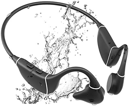 Fones de ouvido de condução óssea Bluetooth 5.2 Ear fones de ouvido sem fio IPX8 fone de ouvido à prova d'água com