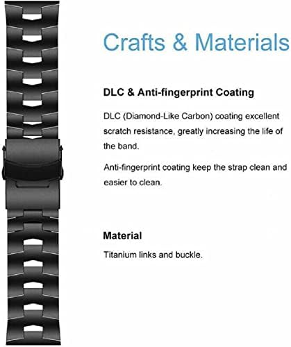 Titanium Easy Watch Band Metal Strap 22mm para Garmin para Fenix