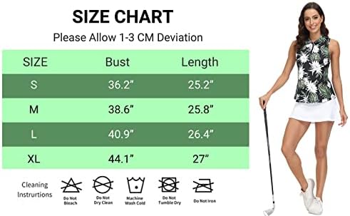 TrendiMax feminino 2 pacote camisas de golfe sem mangas