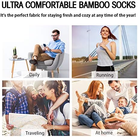 +Md 6 embalagem masculina e feminino de bambu meias cheirar meias casuais de vestido almofadada de controle