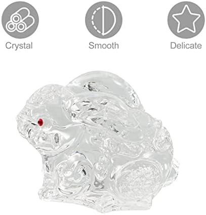 Abofan Crystal Bunny estatueta do ano novo chinês Zodiac Rabbit estátua de vidro de vidro de vidro de vidro de vidro