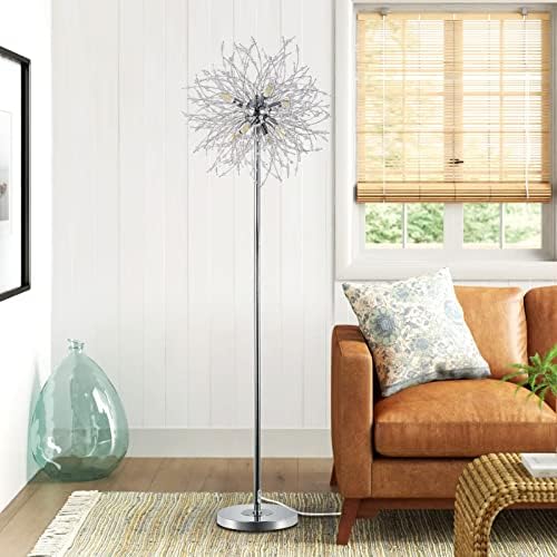 Lâmpada de piso de cristal de airposta para quarto, lâmpada de piso para sala de estar, lâmpada de pé elegante, lâmpada de polo