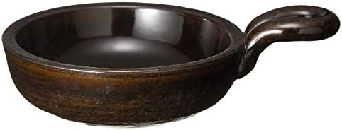 Hasegatani Pottery ACK-85 Ajillo Pot, placa gratinado, Ajillo Pan, para 2 a 3 pessoas, aprox. 6,7 polegadas, aprox. 15.2 fl oz,