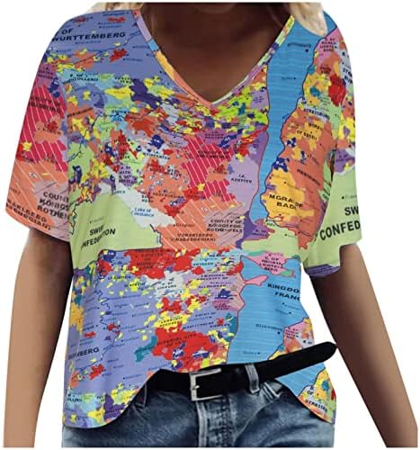 Camisa de verão do outono Mulheres de manga curta macio confortável 2023 roupas de algodão da moda Tshirt gráfico de pescoço