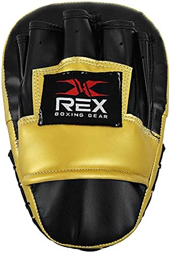 Rex Kidz Boxing Focus Pads Junior Hook e Jab Target Mitts Focus Training Pads para Muay Thai, Artes Marciais, Kickboxing
