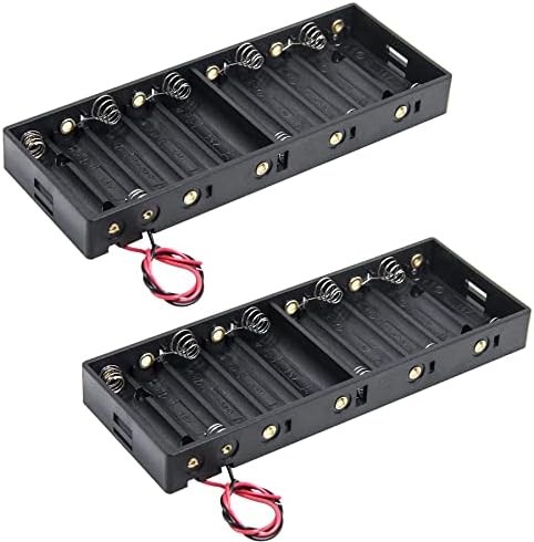 Titular da caixa da bateria AIMPGSTL 10AA 10x1.5V, 2PCS Caixas de armazenamento de bateria DIY, suporte de bateria de células de