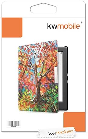 Case Kwmobile Compatível com Kobo Glo HD/Touch 2.0 - Case PU E -Reader Tampa - Autumn Tree Multicolor/Orange/Red