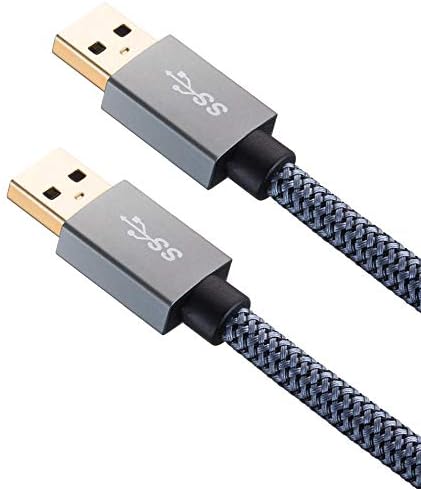 USB para USB 3.0 Um homem para um cabo masculino de 1 m, faodzc USB A a uma trança de nylon a cabo, com cabo duplo de