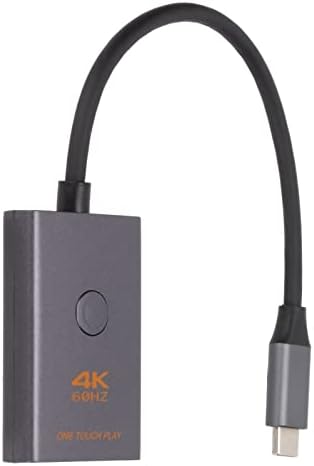 Conversor de vídeo JEANOKO, pequeno adaptador de interface multimídia pequeno tipo C Tipo para HD portátil One CLIOL Plug e reprodução para Monitor para Conferência
