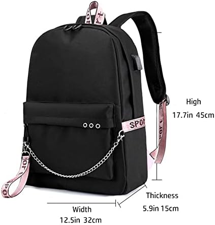 KPOP Blackpink Backpack Lisa Rose Jisoo Jennie Foto Color Computador FashionTravel Backpack Whit USB Port