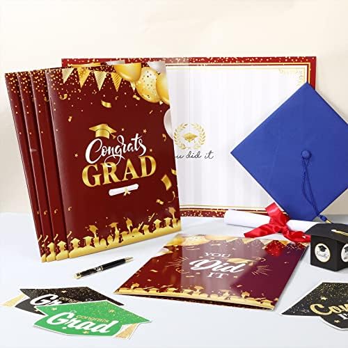6 peças graduação em grande assinatura livro de convidados parabéns graduado você fez isso, parabéns card gigante