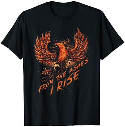Das cinzas, eu levanto camiseta motivacional de phoenix